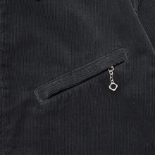 画像をギャラリービューアに読み込む, Black Corduroy Zipup Trucker Jacket
