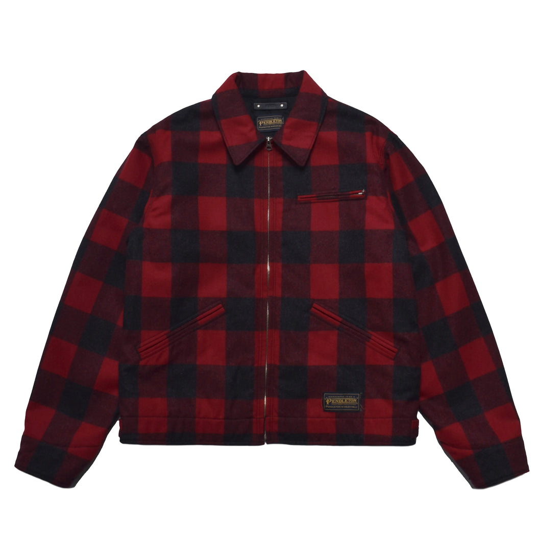PENDLETON W.Plaid Zip up Work JKT