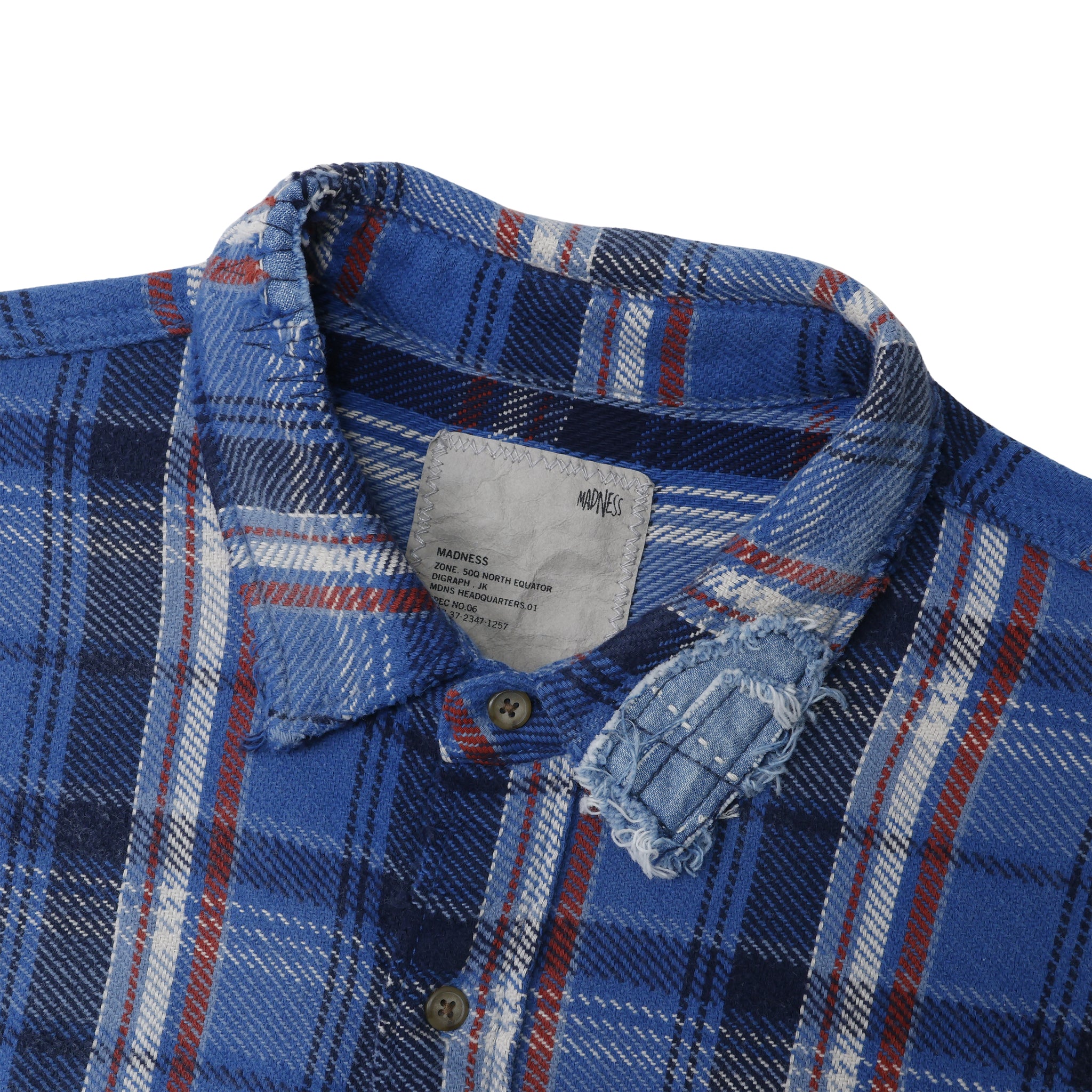 SHREDDED CHECK SHIRT – Roots Bonds ONLINE STORE SHREDDED CHECK SHIRT – Roots Bonds ONLINE STORE