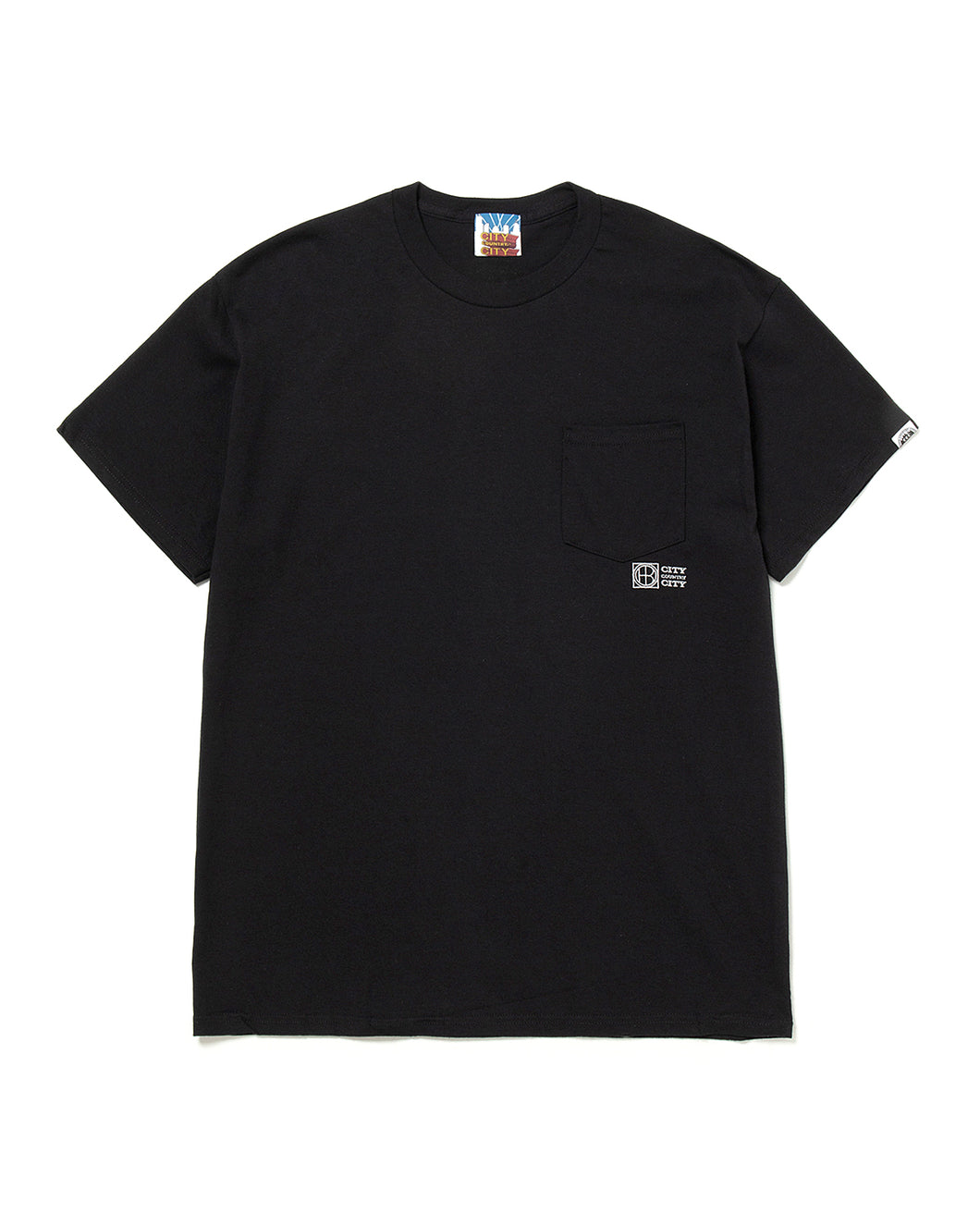 EMBROIDED LOGO POCKET TEE COTTON JERSEY by CITY COUNTRY CITY