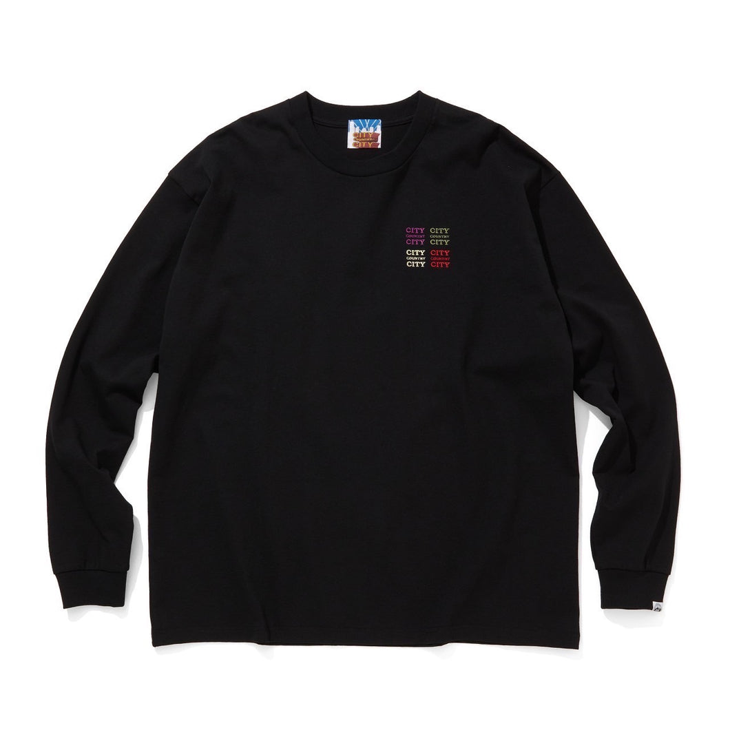 EMBROIDERED LOGO COTTON L/S T-SHIRT_CCCC