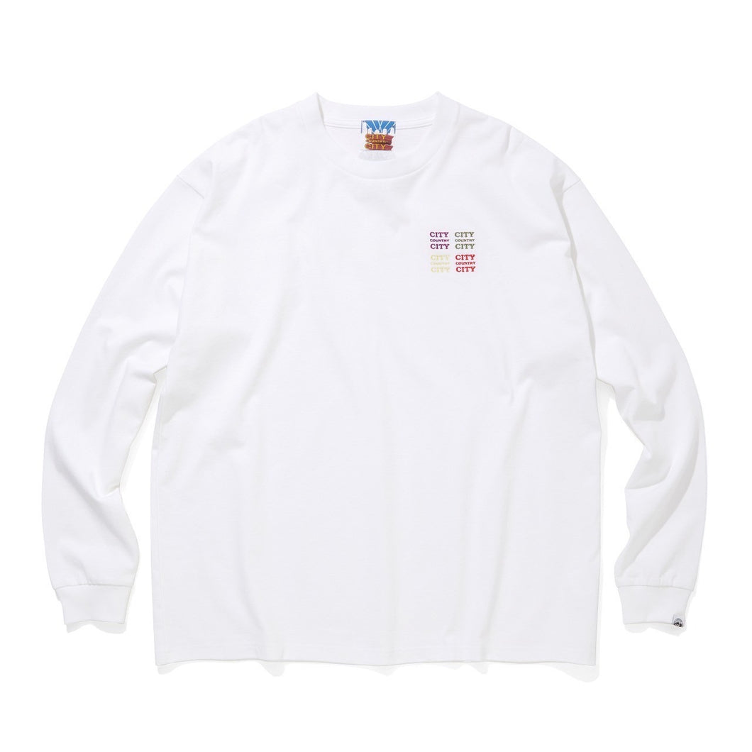 EMBROIDERED LOGO COTTON L/S T-SHIRT_CCCC