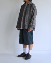 画像をギャラリービューアに読み込む, LINEN PLAID REMAKED WIDE SHIRTS
