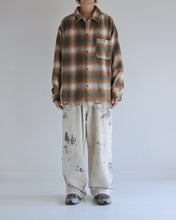 画像をギャラリービューアに読み込む, OMBRE CHECK DAMAGED WIDE FLANNEL SHIRTS
