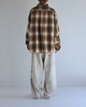 画像をギャラリービューアに読み込む, OMBRE CHECK DAMAGED WIDE FLANNEL SHIRTS
