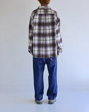 画像をギャラリービューアに読み込む, OMBRE CHECK DAMAGED WIDE FLANNEL SHIRTS
