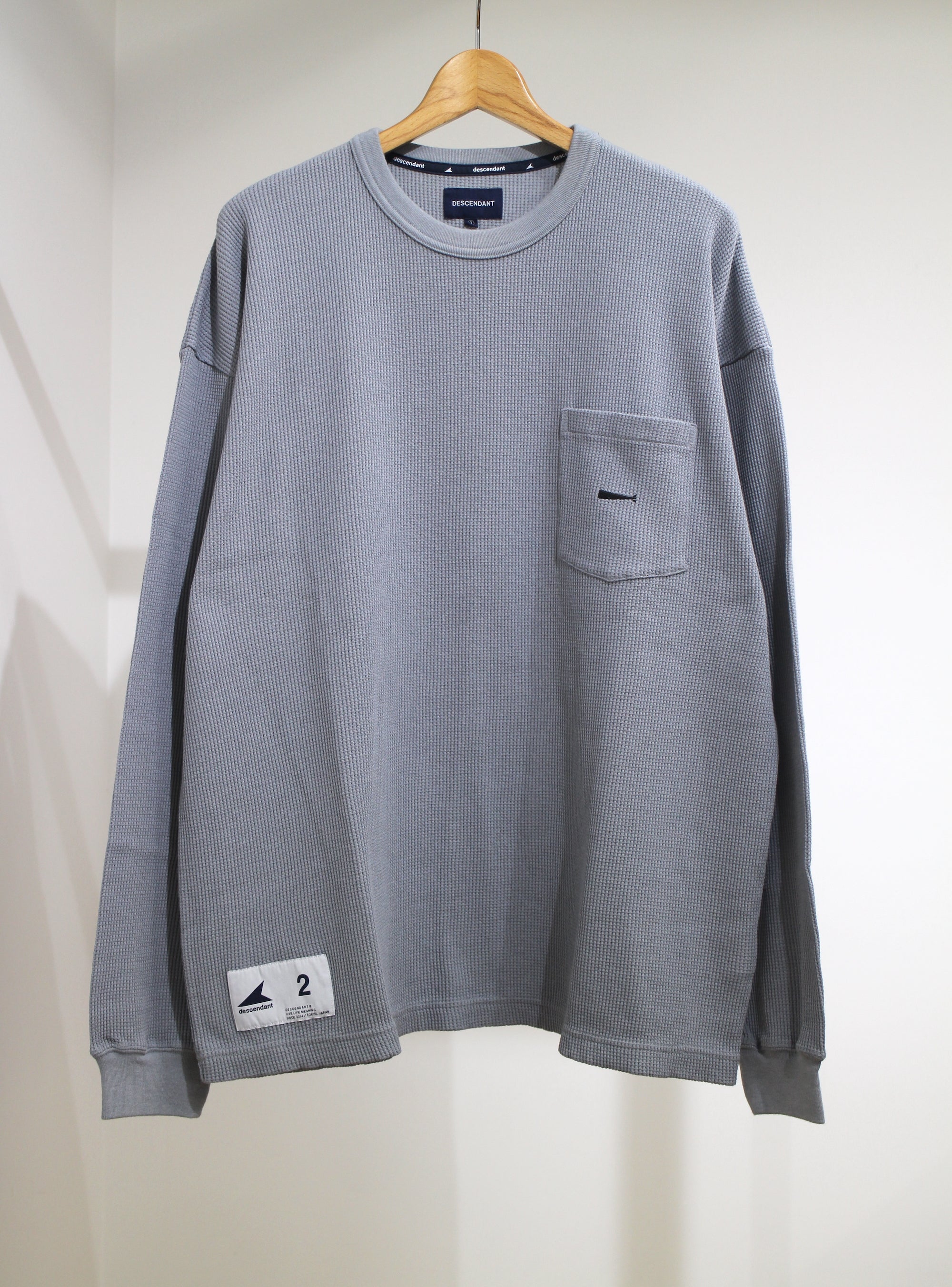 AW23 DESCENDANT GAUFRE WAFFLE LS Mサイズ DESCENDANT/GAUFRE WAFFLE LS (BLACK)