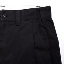 画像をギャラリービューアに読み込む, Hard Twisted Yarn T/C Twill Raza 1 Tuck Trousers
