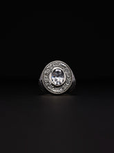 画像をギャラリービューアに読み込む, Engraved Oval Stone Ring(Silver)

