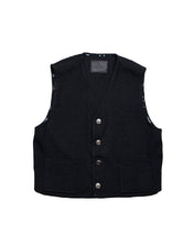 画像をギャラリービューアに読み込む, CONCHO VEST -BLANCKET LINEN WOOL-
