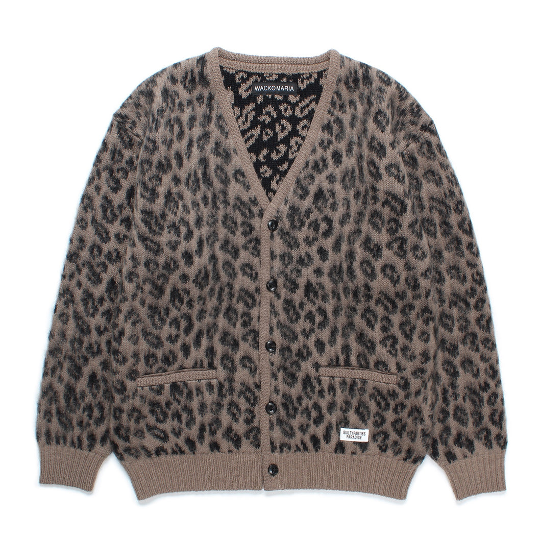 LEOPARD HEAVY MOHAIR CARDIGAN