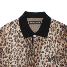 画像をギャラリービューアに読み込む, LEOPARD KNIT POLO SHIRT
