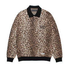 画像をギャラリービューアに読み込む, LEOPARD KNIT POLO SHIRT
