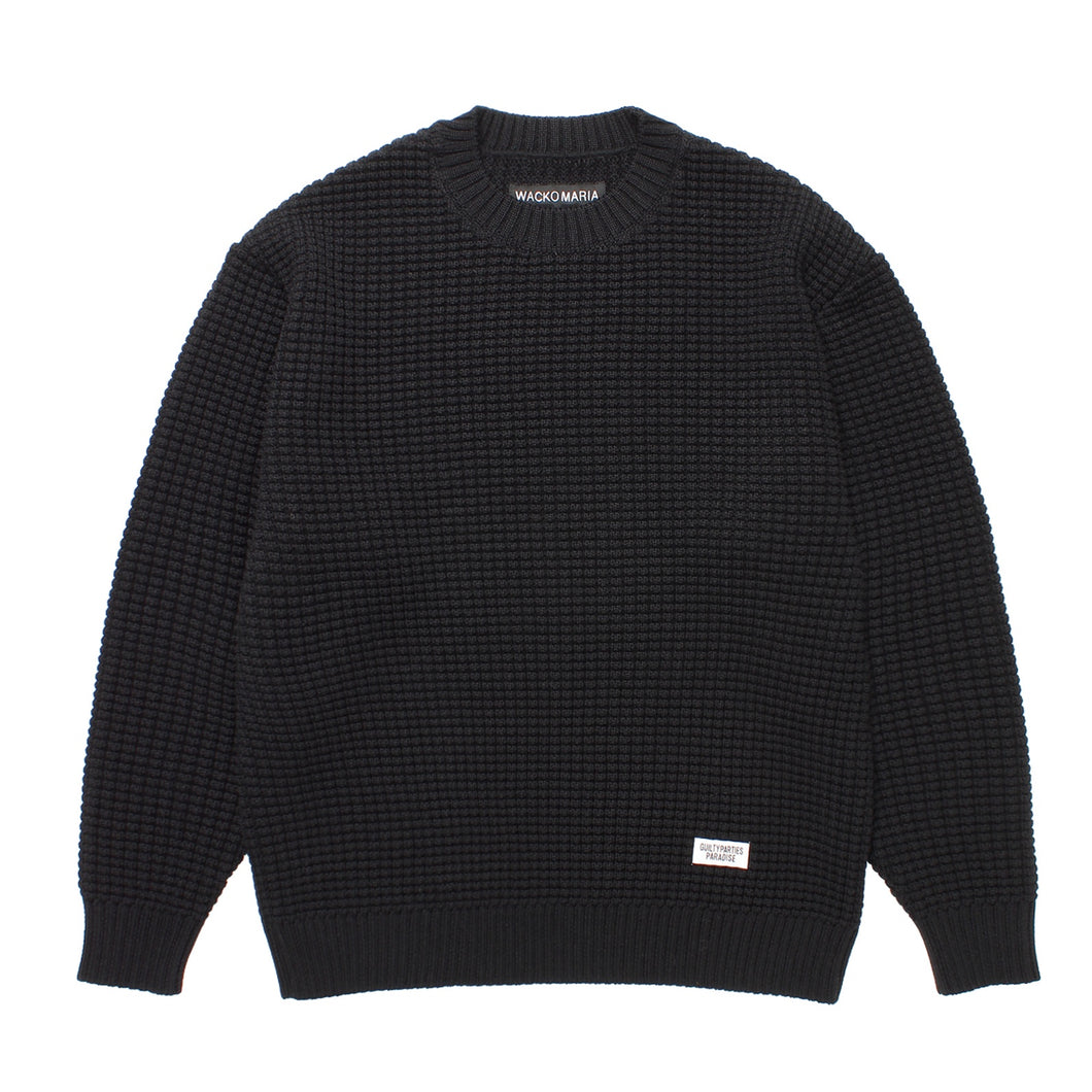 WAFFLE KNIT SWEATER