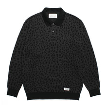 画像をギャラリービューアに読み込む, LEOPARD KNIT POLO SHIRT
