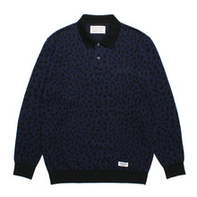 画像をギャラリービューアに読み込む, LEOPARD KNIT POLO SHIRT
