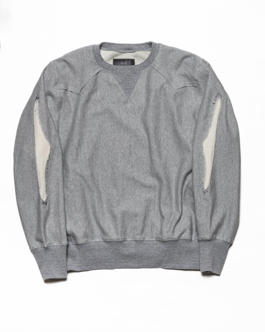 LFBC-C0001 WESTERN CUT OUT CREW NECK SWEAT SHIRT - LOOPWHEEL FLEECE
