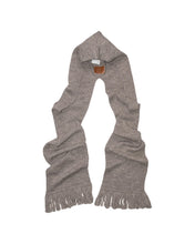 画像をギャラリービューアに読み込む, 5G HOODIE FRINGE SCARF KNIT -SHETLAND WOOL LINEN-
