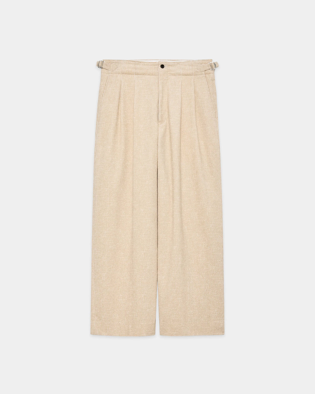 Organic Cotton 8-Wale Corduroy Two Tuck Military Trousers