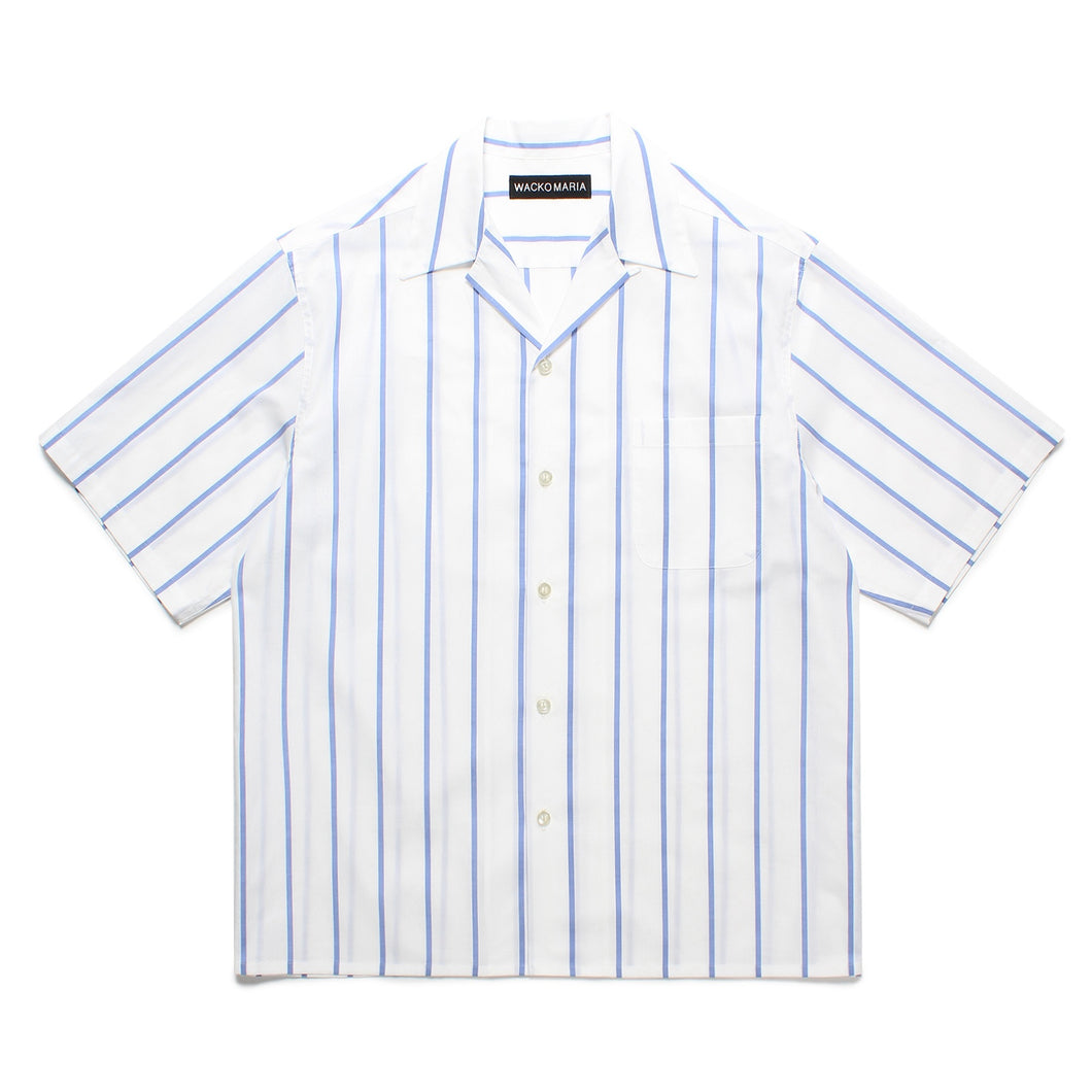 STRIPED OPEN COLLAR SHIRT S/S ( TYPE-1 )