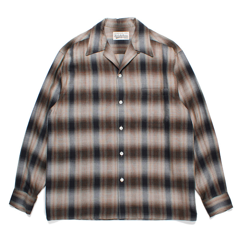 OMBRE CHECK OPEN COLLAR SHIRT L/S(TYPE-4)