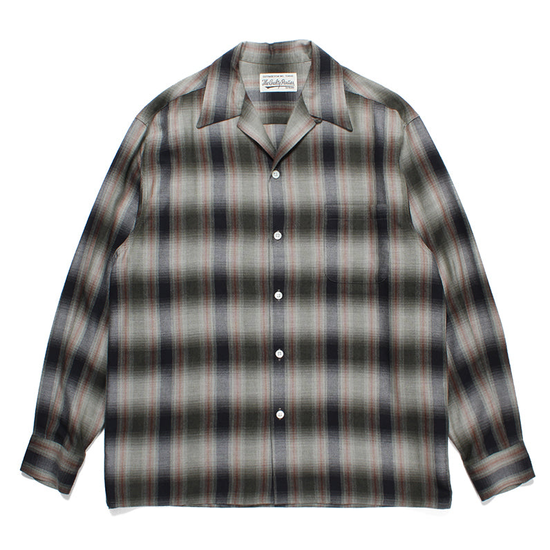OMBRE CHECK OPEN COLLAR SHIRT L/S(TYPE-4)