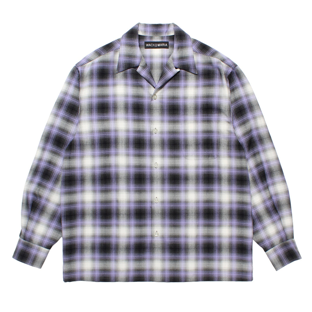 OMBRE CHECK OPEN COLLAR SHIRT L/S ( TYPE-1 )