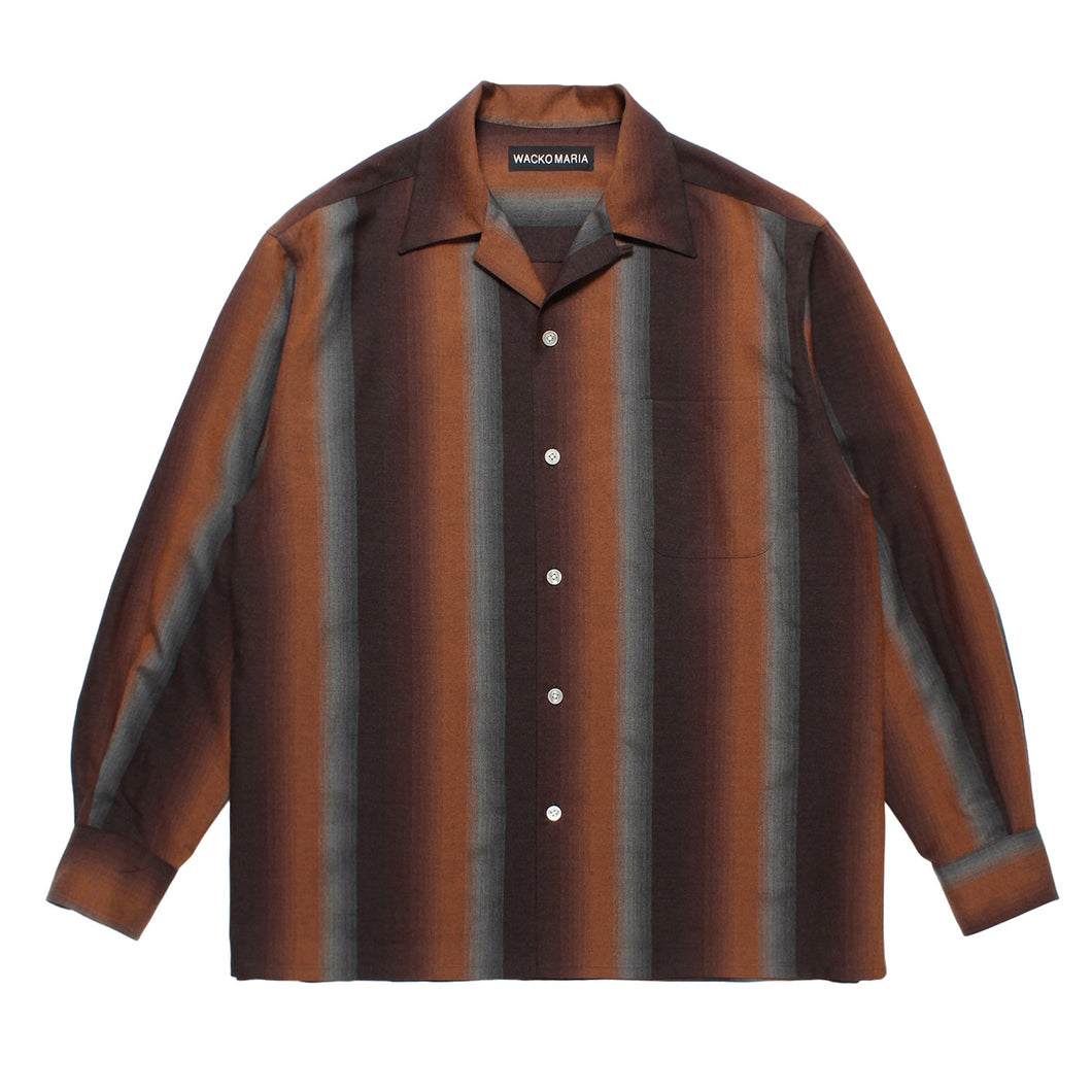 STRIPED OPEN COLLAR SHIRT L/S