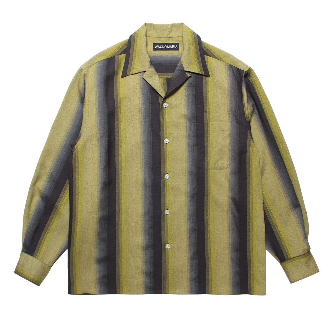 STRIPED OPEN COLLAR SHIRT L/S