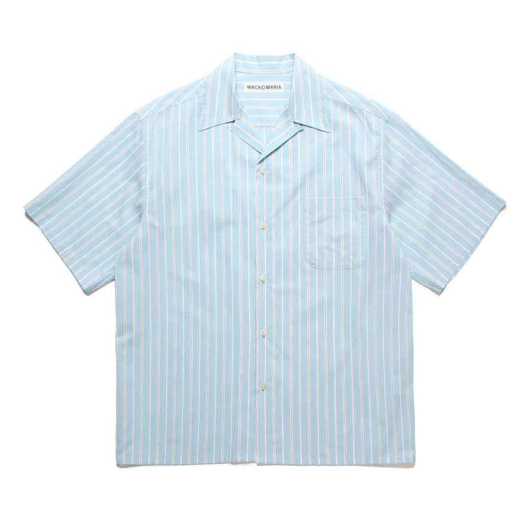 STRIPED OPEN COLLAR SHIRT S/S ( TYPE-3 )