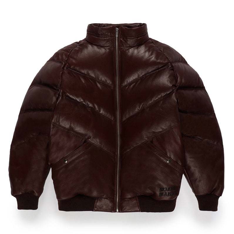 LEATHER DOWN JACKET -A-