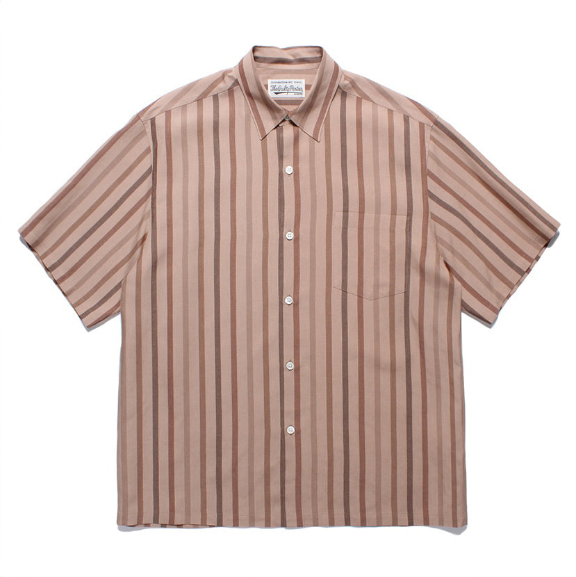STRIPED REGULAR COLLAR SHIRT S/S