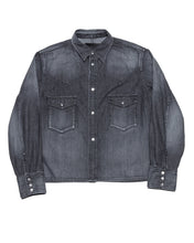 画像をギャラリービューアに読み込む, WESTERN SHORT SHIRT-USED WASHED DENIM
