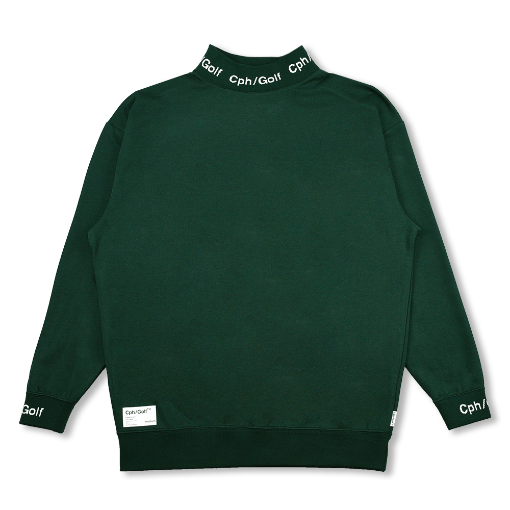 #JACQUARD MOCK NECK LS TEE