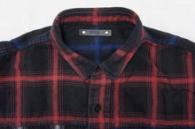 画像をギャラリービューアに読み込む, Black Denim Check Print Crazy Big SH M
