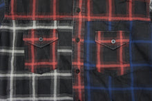 画像をギャラリービューアに読み込む, Black Denim Check Print Crazy Big SH M
