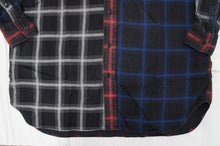 画像をギャラリービューアに読み込む, Black Denim Check Print Crazy Big SH M
