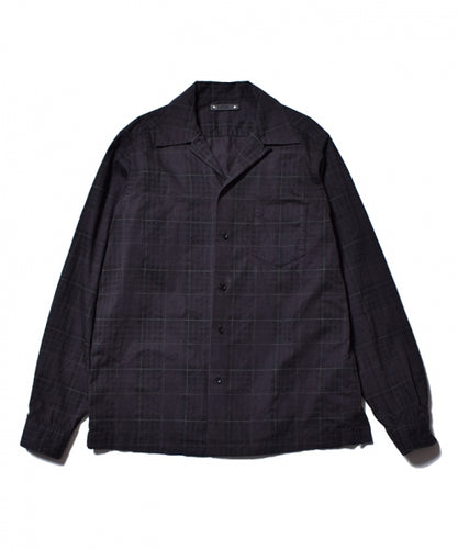 OP Check Denim Open Collar SH