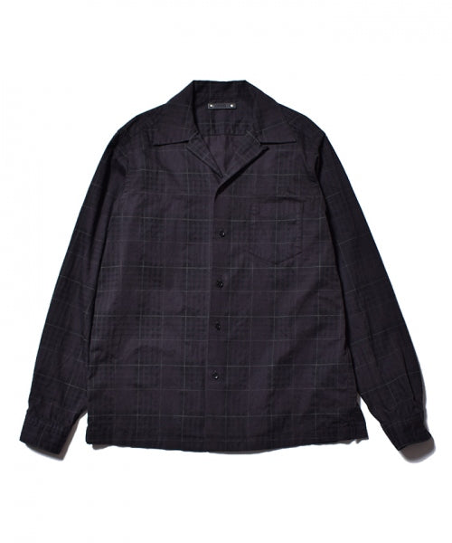 OP Check Denim Open Collar SH