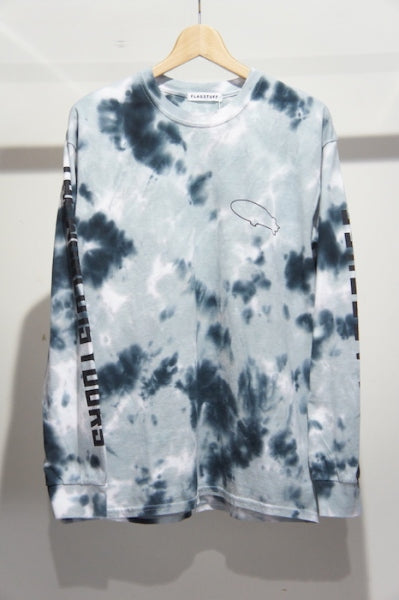 WORLD IS YOURS L/S T-SHIRT-TIEDYE BLACK-