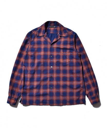 Lame Check Denim Open collar SH