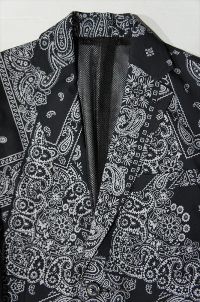 BANDANA JACKET-BLACK/WHITE- - 1piu1uguale3 「Roots Bonds ONLINE 