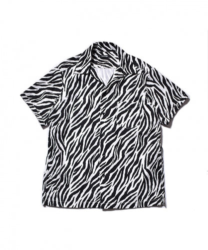 Zebra Denim S/S Open Collar SH