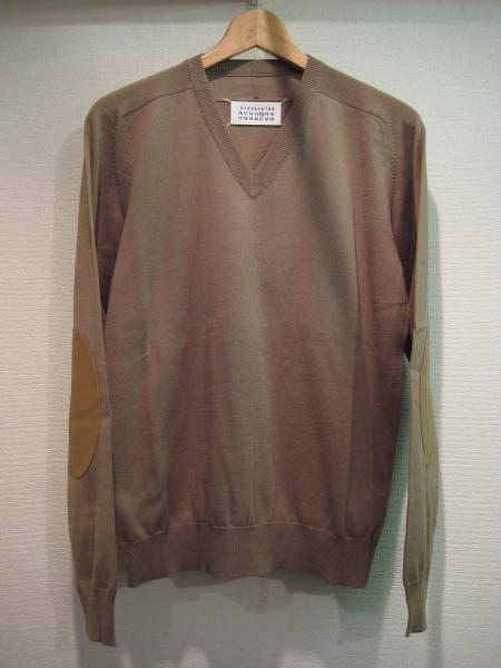 ELBOW PATCH V-NECK KNIT