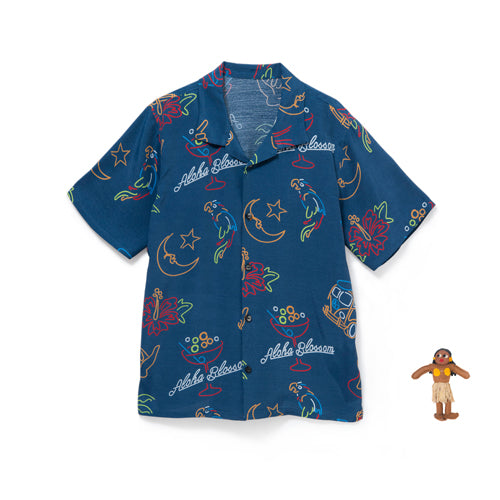 NEON ALOHA KIDS SHIRT