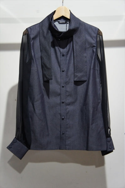 Denim Chiffon Ribbon BL