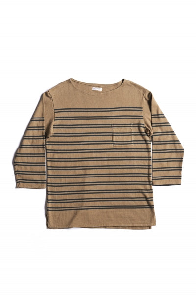 INDIGO STRIPE BASQUE SHIRT