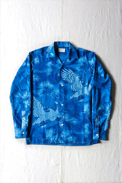 INDIGO RAYON HAWAIIAN SHIRTS