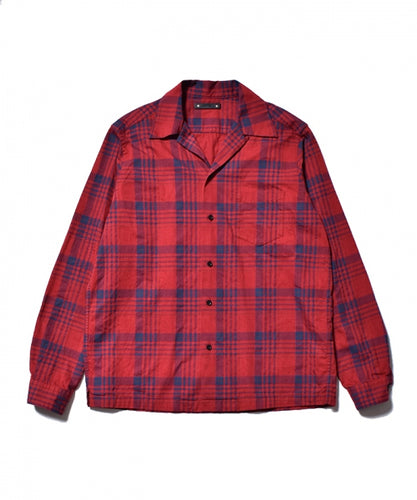 OP Check Denim Open Collar SH