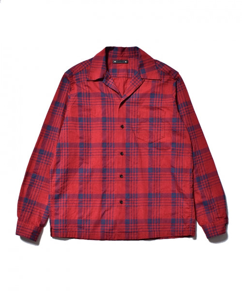 OP Check Denim Open Collar SH